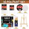 82 PCS Acrylic Paint Canvas Set,48Color Acrylic Painting Kit, Painting Supplies Kit with Wood Easel,Brush,Canvases,Watercolor Paper, Acrylic Paint Kit for Kids Adults Artists